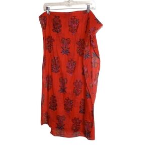 Fragonard - Floral Red Scarf
